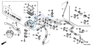 TRX500FPAD TRX500FPA ED drawing FRONT BRAKE MASTER CYLINDER