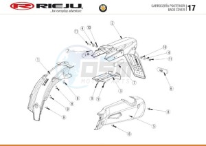 BYE-BIKE-BLACK 50 drawing REAR PLASTIC