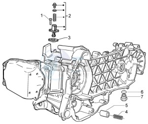 Granturismo 125 L drawing Chain tightener - By-pass valve