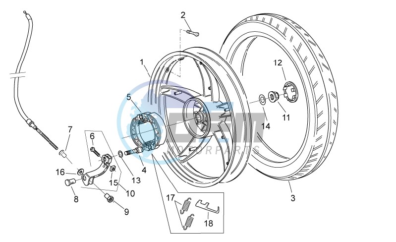 Rear wheel - disc brake