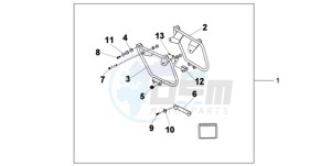 VT750C9 Australia - (U / MK) drawing SADDLEBAG MOUNT B