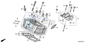 VT750C2SE Shadow - VT750C2S-E UK - (E) drawing REAR CYLINDER HEAD