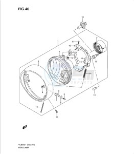 VL800 drawing HEADLAMP ASSY (VL800L1 E2)