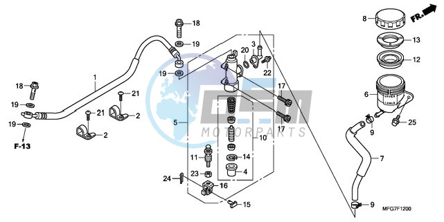 REAR BRAKE MASTER CYLINDER (CB600F/F3)