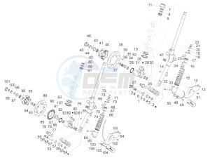 150 Sprint iGet 4T3V ie (APAC) (AU, EX, Jp, RI, TW) drawing Fork/steering tube - Steering bearing unit