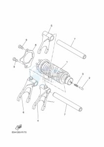 TRACER 7 35KW MTT690-U (B5T2) drawing SHIFT CAM & FORK