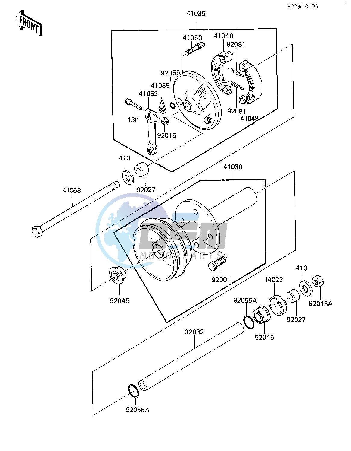 FRONT HUB_BRAKE -- KLT110-A1- -