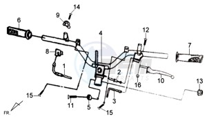 JET 4 R50 drawing HANDLEBAR / BRAKE LEVERS CPL  L/R