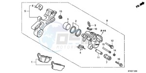 VTR2509 Europe Direct - (ED / LL) drawing REAR BRAKE CALIPER