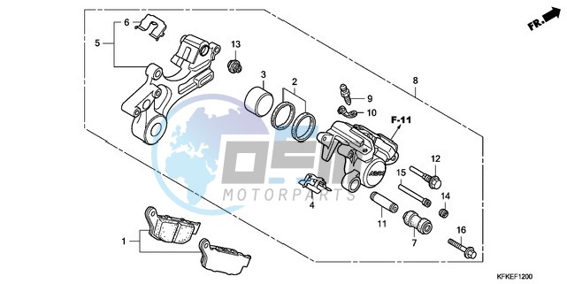 REAR BRAKE CALIPER