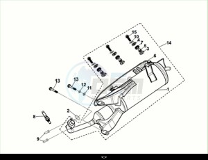 FIDDLE II 50 EFI (AF05W6-NL) (M2) drawing EXHAUST MUFFLER