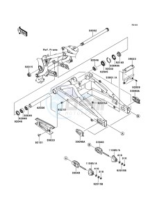 ER-6N ER650C9F GB XX (EU ME A(FRICA) drawing Swingarm