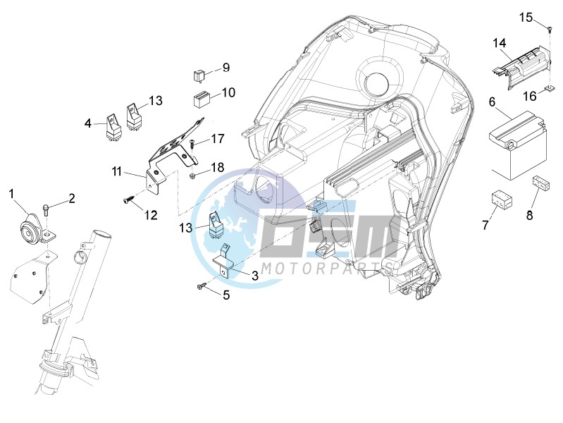 Remote control switches - Battery - Horn