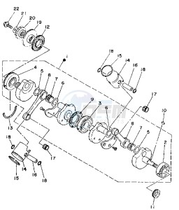 TZ 250 drawing CRANKSHAFT PISTON