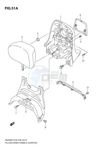 AN400 (E3-E28) Burgman drawing PILLION RIDER HANDLE (CENTER)(MODEL K4)