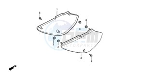 XR100R drawing SIDE COVER