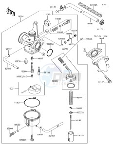 KLX110 KLX110CJF EU drawing Carburetor