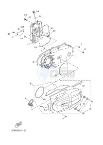 YP125R X-MAX125 (2DM1 2DM1) drawing CRANKCASE COVER 1