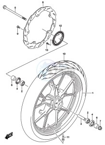 GSX-S125 drawing FRONT WHEEL