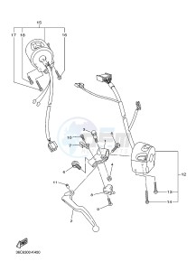 XJ6F 600 DIVERSION F CYPRUS drawing HANDLE SWITCH & LEVER