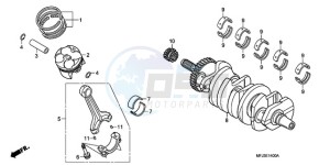 CBR600RA9 France - (F / ABS CMF) drawing CRANKSHAFT/PISTON