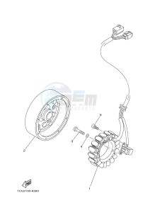 YFM450FWA YFM450DE GRIZZLY 450 IRS (1CUL 1CUM 1CUN) drawing GENERATOR