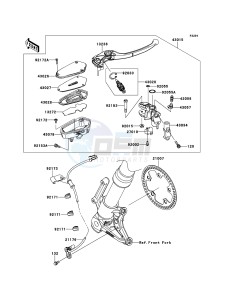 Z1000 ABS ZR1000EDF FR XX (EU ME A(FRICA) drawing Front Master Cylinder