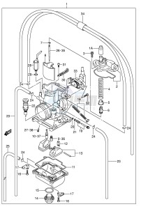 RM250 (E3-E28) drawing CARBURETOR (MODEL K1)