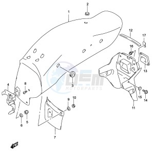 GZ250 (P34) drawing REAR FENDER