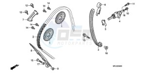 CBR1000RR9 BR / HRC MME - (BR / HRC MME) drawing CAM CHAIN/TENSIONER