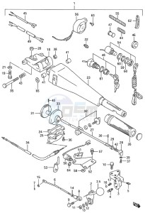 DT 85 drawing Tiller Handle (1996 to 2000)