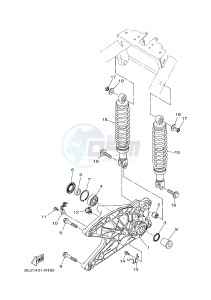 MWS125-C TRICITY 125 (BU51 BU53) drawing REAR ARM & SUSPENSION