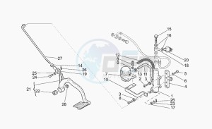 California 1100 Stone Stone drawing Rear master cylinder