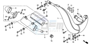 CR250R drawing EXPANSION CHAMBER (CR250R5)