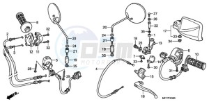 XL700VA9 UK - (E / ABS MKH SPC) drawing HANDLE LEVER/SWITCH/CABLE