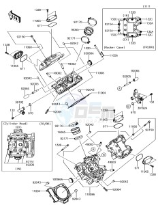 BRUTE FORCE 750 4x4i EPS KVF750GGF EU drawing Cylinder Head