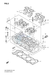 GSX-R600 (E2) drawing CYLINDER HEAD