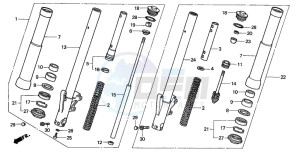 GL1500CT VALKYRIE drawing FRONT FORK