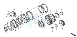 XRV750 AFRICA TWIN drawing CLUTCH