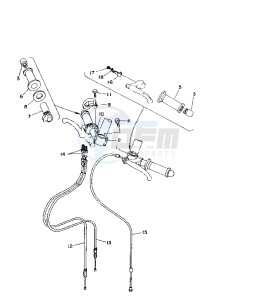 TZ 250 drawing STEERING HANDLE -CABLE