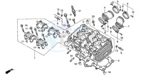 CB500 drawing CYLINDER HEAD