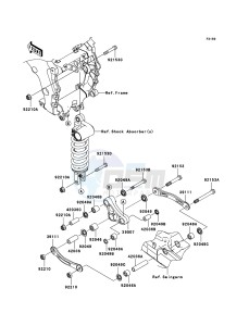 ZZR1400_ABS ZX1400DBF FR GB XX (EU ME A(FRICA) drawing Suspension