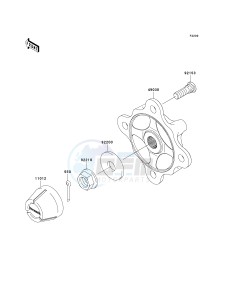 KRF 750 D [TERYX 750 4X4] (D8F) D8F drawing FRONT HUBS_BRAKES