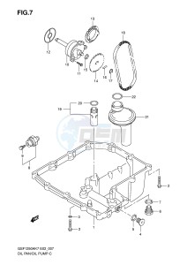 GSF1250 (E2) Bandit drawing OIL PAN - OIL PUMP