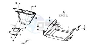 GTS 125I ABS-SNS EURO4 L7 drawing UNDERTAIL / COOLER COWLING