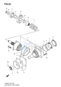 VL800C INTRUDER EU drawing SECONDARY DRIVE GEAR