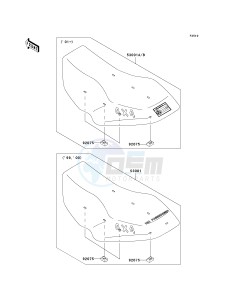 KVF 300 A [PRAIRIE 300 4X4] (A1-A4) [PRAIRIE 300 4X4] drawing SEAT