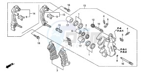 FES125A S-WING drawing FRONT BRAKE CALIPER (FES1257/A7)(FES1507/A7)