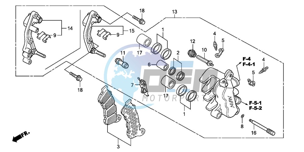 FRONT BRAKE CALIPER (FES1257/A7)(FES1507/A7)