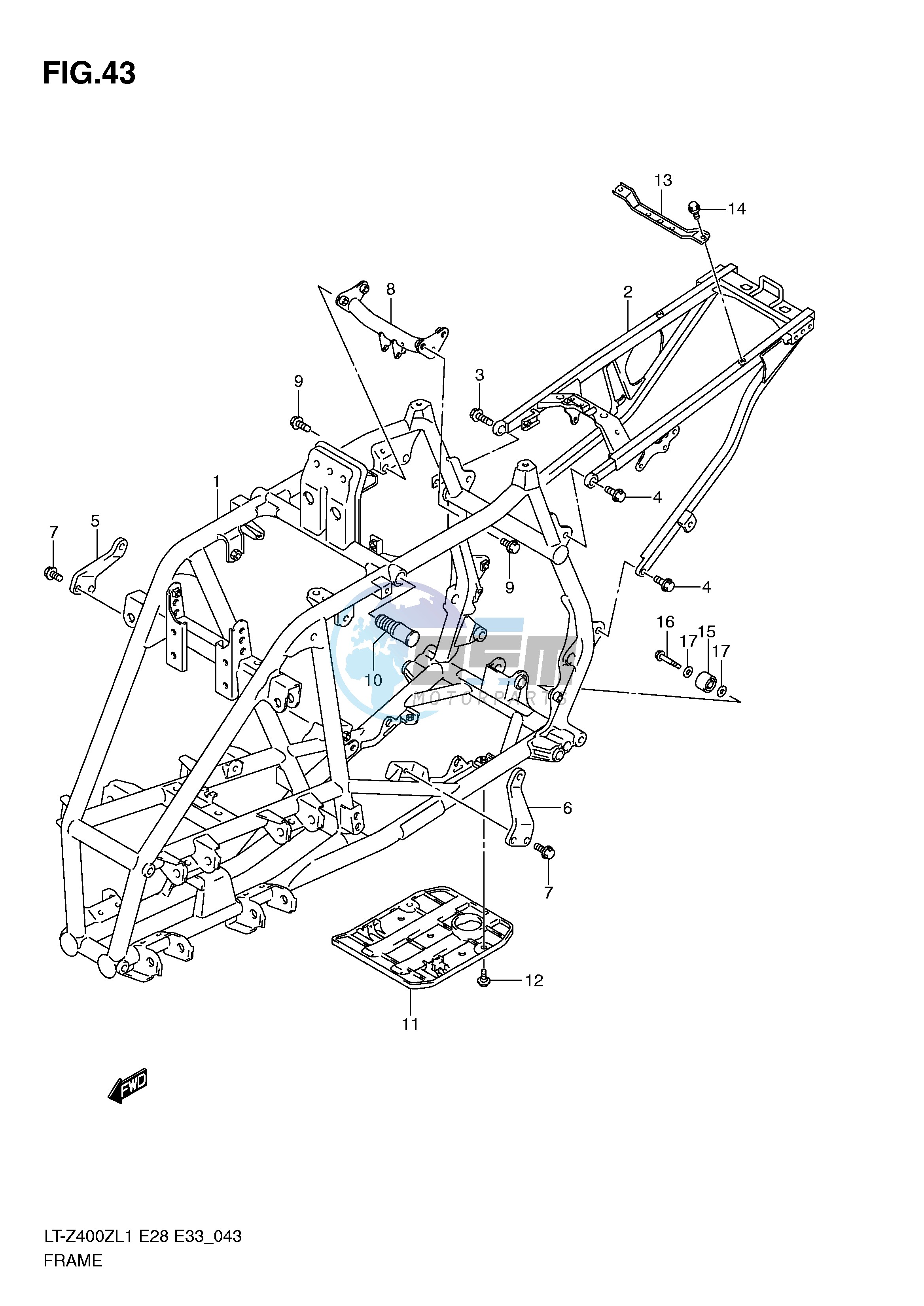 FRAME (LT-Z400L1 E28)